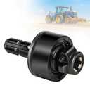 New Heavy Duty PTO Over Running Clutch Coupler,Tractor PTO Quick Release Overrun Clutch, Female 1-3/8" & 6 Spline, Male 1-3/8" & 6 Spline (Black)