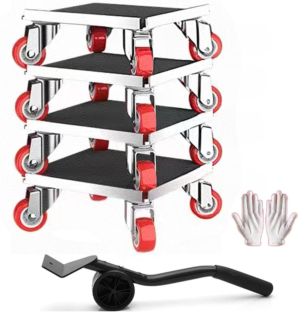 Heavy Duty Furniture Movers with 360° Sliders, 3000 lb Capacity, Furniture Lifter Jacks Tool Set, Non-Slip Gloves