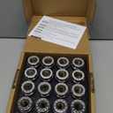 14x1.5 Ford OEM Lug Nut, Mag Seat One-Piece Stock Design Wheel Lug Nut with Washer Fit 2017-2024 Ford F-250 F-350 Factory Wheel Trucks,32Pcs Chrome Centered Round HCPZ-1012-B HCPZ-1012-A Replacement (Silver)