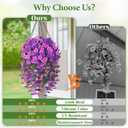 Realistic Artificial Flowers for Outdoors, 2 PCS Full UV Resistant Artificial Outdoor Flowers, Large Size Faux Flowers for Outdoor planters Fake Hanging Flowers Plants for Porch, Front Door, Garden