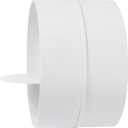 - 4" inch Plastic Inline Backdraft Damper. Connect Exhaust or Bathroom air Dryer and ducting with Backdraft Damper. HVAC. Heating. Cooling. Kitchen and Bathroom Applications. (White - Male fit)