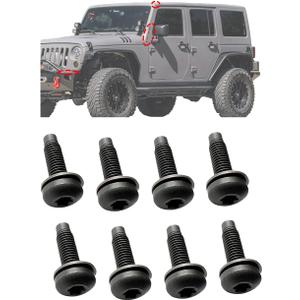 Screws Bolts for Jeep Wrangler JK,M8 Bolts Applied to Windshield Frame| Roll Bar | Tailgate | Hard Door Hinges | LED Light Brackets | 8Pcs