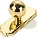 khtumeware 2-Pack Heavy Duty Solid Backplate for Cabinet Knobs Polished Brass Drawer Knobs with Backplate Suitable for Dresser and Kitchen Cabinet Hardware.