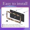 TUBAMQ Leopard Cheetah Print License Plate Frames,Tropical Leaves License Plate Frame Metal Aluminum Rustproof Car Accessories for Us Canada Standard Women Men 2 Holes with Screw Caps LPF-02