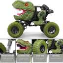 Remote Control Dinosaur Car for Kids Boys, 2.4Ghz All Terrain Remote Control Dinosaur Truck with Light, Rechargeable 4WD Off Road RC Car Toys for Kids 3 4 5 6 7 8-12 Year Old Boys Girls Birthday Gift