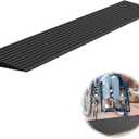1" Rise Threshold Ramps for Doorways, 2000 Lbs Load Capacity, 35.5" Wide Natural Rubber Power Wheelchair Ramp is Adjustable and Cuttable for Doorways, Curb, Sweeper, Power Scooters, Bathroom