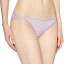 Vanity Fair Illumination String Bikini Panty 18108, Sangria/Earthy Grey/White, 6 (18309)