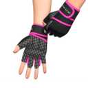 RYMNT Workout Gloves with Wrist Wrap Support, Weight Lifting Gloves with Full Palm Protection & Extra Grip for Men Women Gym Exercise, Fitness, Weightlifting, Pull ups M