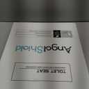 Angol Shiold Elongated Toilet Seat Molded Wood Toilet Seat with Quietly Close and Quick Release Hinges, Easy to Install also Easy to Clean (Elongated, Beach) (Elongated-18.5)