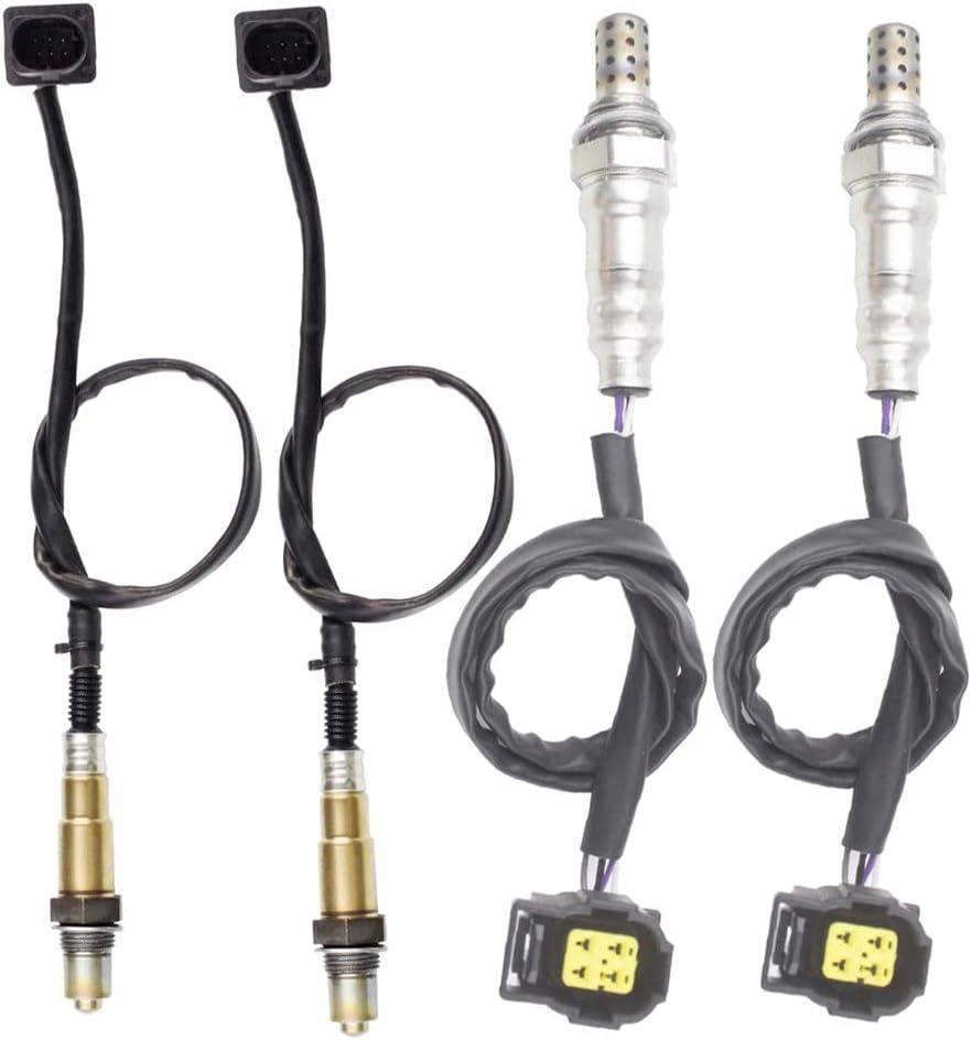 4PCS Oxygen Sensor 1 & 2 for 2008-2012 Mercedes-Benz C300 3.0L; 2007-2010 CL550 5.5L; 2011 E550 5.5L Upstream + Downstream