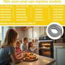 Range Oven Door Gasket W10162384 Compatible With Whirlpool Maytag KitchenAid Jenn-Air Amana Kenmore Magic Chef, Replacing 7201P046-60 W10162384 1469016 AP6016005PS11749287EAP11749287