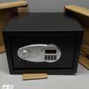 Amazon Basics Steel Security Safe and Lock Box with Electronic Keypad, for Cash, Jewelry, Documents, Black, 0.5 Cubic Feet, 13.8" W x 9.8" D x 9.8" H