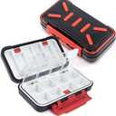 YUKI Fishing Lure Boxes, Bait Storage Case Fishing Tackle Storage Trays Accessory Boxes Thicker Plastic Hooks Organizer for Vest Casting Fly Fishing (Black - M)