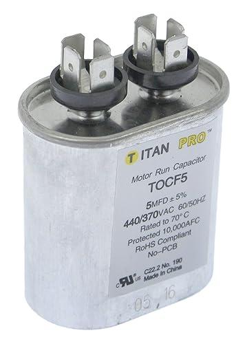 TITAN PRO Motor Run Capacitor 5 MFD 2-3/4 In. H