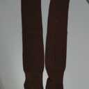 Bestjybt Women Thigh High Socks Cotton Warm Over the Knee Socks Long Knee High Boot Stockings Leg Warmer (One Size, Coffee)