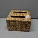 StorageWorks Garbage Bag Dispenser with Lid, Wall Mount Water Hyacinth Plastic Bag Holder for Kitchen, Cabinet, Countertop, 2 Slots