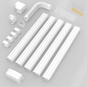 KAIOTYA 4" 19.5Ft Mini Split Line Set Cover, Line Cover Kit for Mini Split and Central Air Conditioner