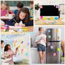 PerKoop 48 Pads Mini Lined Sticky Notes 1.5 x 2 Inch Bright Ruled Stickies Colorful Memo Pads for Students Business Home Office Supplies, 12 Colors, 4800 Sheets