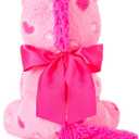 Stuffed Unicorn Animal Love Plush Toy with Hearts and Bow for Valentine,Soft Small 11.8" Sweet Plushie,Gifts for Girls