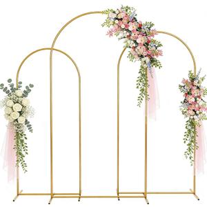 Metal Arch Backdrop Stand 7.2FT+6.6FT+6FT: Wedding Arch Frame for Ceremony Balloon Arch Stand for Birthday Anniversary Wedding Party Baby Shower
