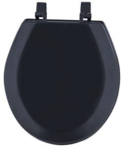 Achim Home Furnishings Black TOWDSTBK04 17-Inch Fantasia Standard Toilet Seat, Wood