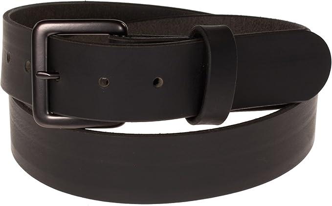 Men's Leather Belt, Made in USA, Full-Grain Leather, Casual Everyday Wear Belts, Amish Handmade 1.5" Width Size: 40" (Size 36 Pants) - Check Size Guide