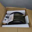 Heavy Duty Wall Mounted Garden Hose Reel Durable Steel Construction, Come with 130ft Rubber Garden Hose & 5ft Lead-in Hose, Brass Fittings, Easy Crank Handle, Weather Resistant