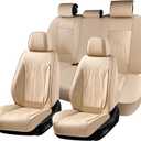 Huidasource Beige Seat Covers Fullset, Universal Fit for Most Car SUV Truck