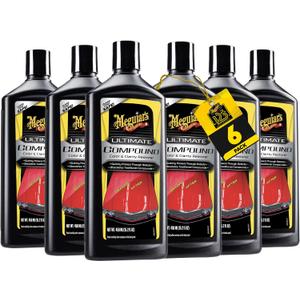 Meguiar's Ultimate Compound 6 Pack - for Metals, Painted Surfaces, Plastics - Fine Zirconia Alumina