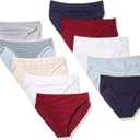 Amazon Essentials Womens Cotton High Leg Brief Underwear (Available in Plus Size), Breathable (XXL)