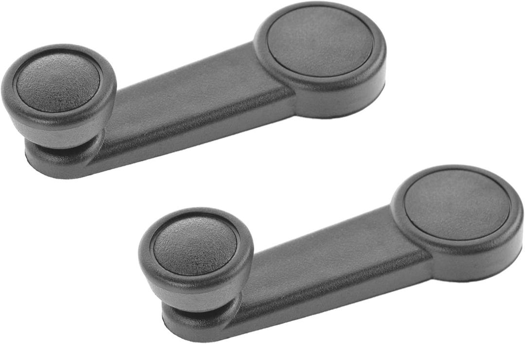 TRQ Window Crank Handle Set Black Compatible with 2000-2011 Ford Focus
