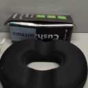 Donut Pillow Seat Cushion - Cooling Gel Donut Chair Cushions, Memory Foam Seat Cushion for Office & Home, Car Seat Cushion and Butt Pillow, Hemorrhoids Pillow and Tailbone Pain Relief, Black (XX-Large)