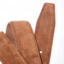 Genuine Suede Leather Belt for Men, 1 3/8" Wide Dress Casual & Golf Belt (Brown)