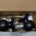 BESTTEN Keyed Entry Door Knob, Heavy Duty Entrance Door Lock, Standard Ball, All Metal, Matte Black