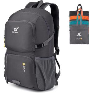 SKYSPER Lightweight Packable Backpack - 30L Hiking Daypack with Wet Pocket Foldable Travel Carry-on Backpack for Women Men (Darkgray)