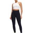 2 x NANJI High Waisted Leggings with Pockets for Women - Tummy Control, Buttery Soft Yoga Pants, Squat Proof Workout Leggings (L, Black) (Black)