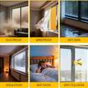 40FT Weather Stripping Door Seal Window Seal - Brush Window Insulation Door Weather Stripping Anti-Draft for Door Insulation Soundproofing (0.35" X 0.35", Gray)