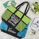 Paterr 6 Pcs Social Worker Gift for Women Bulk Social Work Tote Bags Volunteer Appreciation Gifts for Teacher Nurse Church