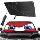Upgraded Car Windshield Sun Shade Umbrella, Car Shade Front Windshield Sun Shade, Foldable Umbrella for Block UV Rays & Sun Heat Protection, 57"X31"