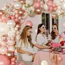 Dusty Pink Balloon Arch Kit 126 Pcs Retro Blush Pink and Metallic Rose Gold Balloon Arch Garland Kit for Wedding Birthday Baby Shower Gender Reveal Bridal Decorations
