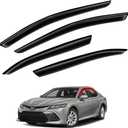 Window Visors Rain Guards FIT 2018, 2019, 2020, 2021, 2022 Toyota Camry  Side Window Deflectors Vent Shades Sun/Rain Guards for Front and Rear Windows, 4PCS Smoke Set
