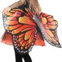 Seasons Beauty Butterfly Costume Orange Halloween Costume for Girls (L(10-12))
