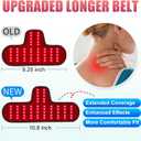 Red Light Therapy for Neck & Wrist, Rechargeable 5000mAh Battery Infrared Red Light Therapy Belt for Body, Portable Near Infrared Neck Wrap for Home and Office