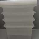 IRIS USA File Box, Plastic File Organizer with Lids for Letter/Legal File, Portable Document Box For Moving, Storage Bin with Durable and Secure Lid, Stackable Nestable BPA-Free, Pearl 35 Qt. 4 Pack