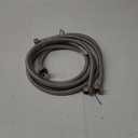 2-pack premium stainless steel washing machine hoses - 5 FT no-lead burst proof red and blue lined water inlet supply lines - universal 90 degree elbow connection 