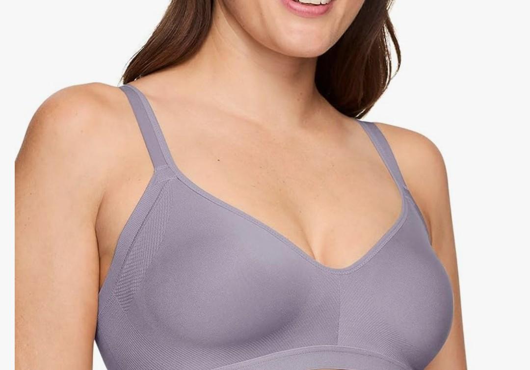 Warners Women's Blissful Benefits Underarm-smoothing With Seamless Stretch Wireless Lightly Lined Comfort Bra Blue Warners Women's Blissful Benefits Underarm-smoothing With Seamless Stretch Wireless Lightly Lined Comfort Bra Blue