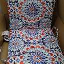 Arden Outdoor Midback Chair Cushion, 18 x 16.5, Clark Blue