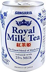 Sangaria Royal Milk Tea, Black Tea Infused with 25% Milk, 8.96 Fluid Ounce (Pack of 24)
