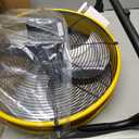 16" Battery Operated Floor Fan Compatible with Dewalt 20V Max Battery, Portable Fan with AC Adapter and USB Output, Metal Industrial High Velocity, Stepless Speed Cordless Fan for Jobsite Camping