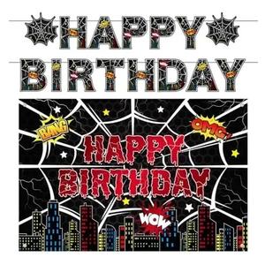 KMZFPYJ 24 Pcs Black Spider Party Gift Bags, Spider Theme Party Favor Bags, Kraft Birthday Favors Candy Bags with Handle, Double Sided Printed, Cartoon Birthday Party Decorations (8.27"×3.2"×5.91")